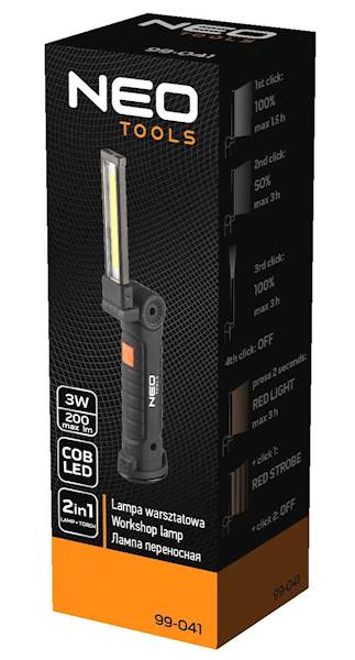 LAMPA LATARKA WARSZTATOWA AKUMULATOROWA 200LM 99-041 NEO TOOLS