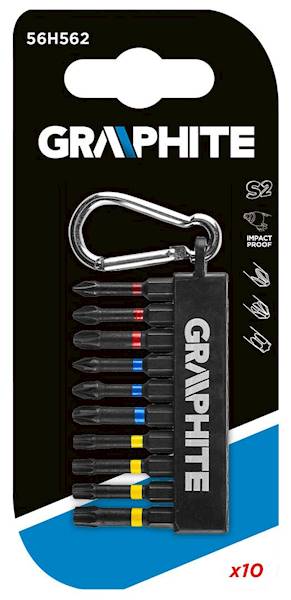 ZESTAW BITÓW UDAROWYCH PH1, PZ1, TX25, KARABIŃCZYK 10SZT 56H562 GRAPHITE