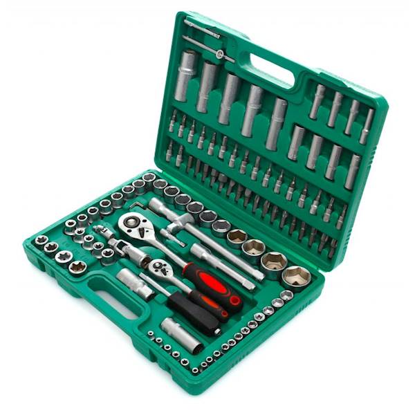 ZESTAW NARZĘDZIOWY 1/2'',1/4" KLUCZY NASADOWYCH, BITY, TORX 108 CZĘŚCI. Bestcraft EC303