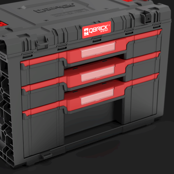 MODUŁOWA SKRZYNIA NARZĘDZIOWA Z 3 SZUFLADAMI QBRICK SYSTEM PRIME DRAWER 3 TOOLBOX BASIC