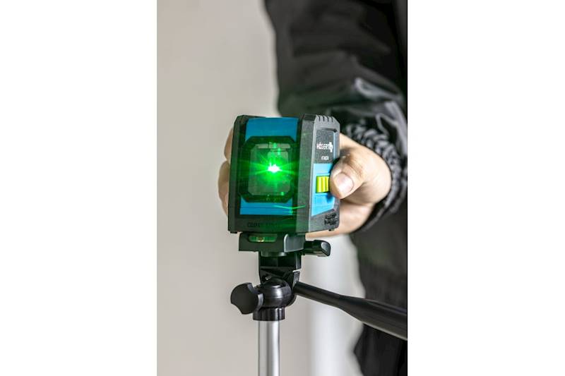 POZIOMNICA LASEROWA KRZYŻOWA SAMOPOZIOMUJĄCA ZIELONA 23M HOGERT HT4M074