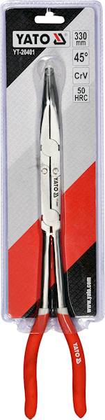 SZCZYPCE WYDŁUŻONE WYGIĘTE 45° 2 PRZEGUBY 330MM YT-20401 YATO