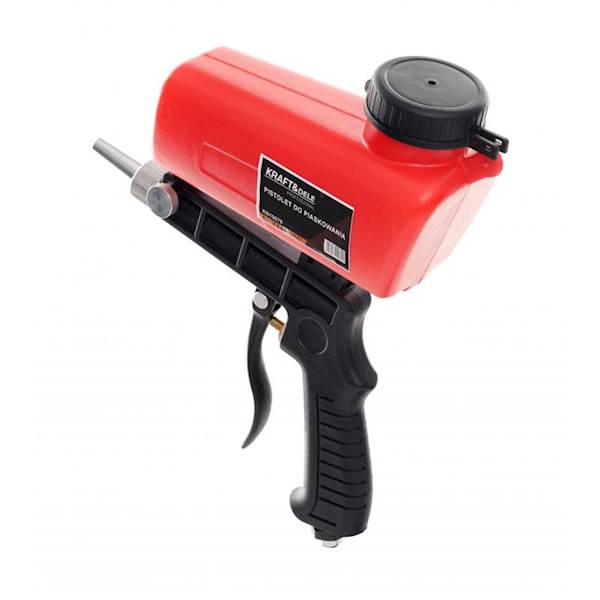 PISTOLET DO PIASKOWANIA ZE ZBIORNIKIEM PNEUMATYCZNY 600ML 1/4" DYSZA PIASKARKA  KD10679