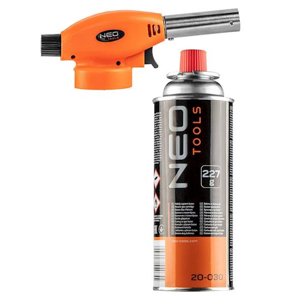 PALNIK GAZOWY Z PIEZO 20-041 + 1SZT. KARTUSZ NABÓJ GAZOWY NEO TOOLS