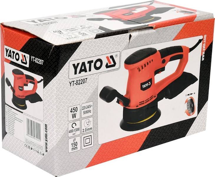 SZLIFIERKA MIMOŚRODOWA 450W DO USUWANIA RDZY, FARB 150MM YT-82207 YATO