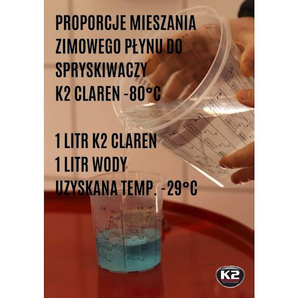 KONCENTRAT PŁYNU DO SPRYSKIWACZY K2 CLAREN -80°C 1L K611