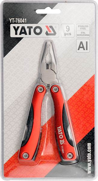 NARZĘDZIE WIELOFUNKCYJNE MULTITOOL SZCZYPCE, SCYZORYK, NÓŻ 9 CZ. YT-76041 YATO