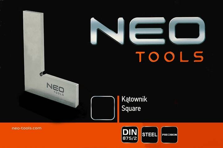 KĄTOWNIK ŚLUSARSKI Z PODSTAWĄ 90° DIN875/2, 150X100MM 72-032 NEO