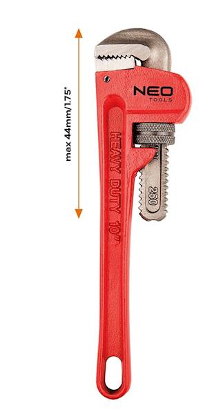 KLUCZ NASTAWNY DO RUR HYDRAULICZNY ŻABA, STILLSON 250 MM 02-415 NEO