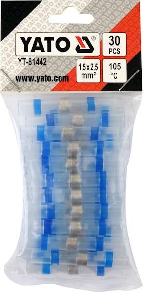 ZŁĄCZKI, RURKI, KOSZULKI TERMOKURCZLIWE Z CYNĄ 30SZT. YT-81442 YATO