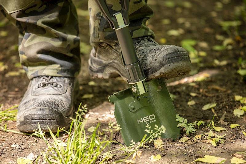SAPERKA WIELOFUNKCYJNA SKŁADANA Z POKROWCEM 5 w 1 BIWAKOWA SURVIVALOWA 63-121, NEO