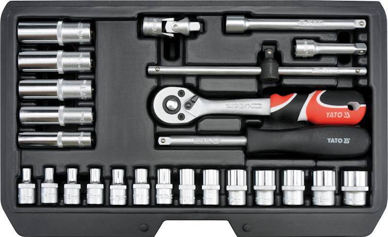 ZESTAW KLUCZY NASADOWYCH 1/4" 25 CZĘŚCI XS YATO YT-14461