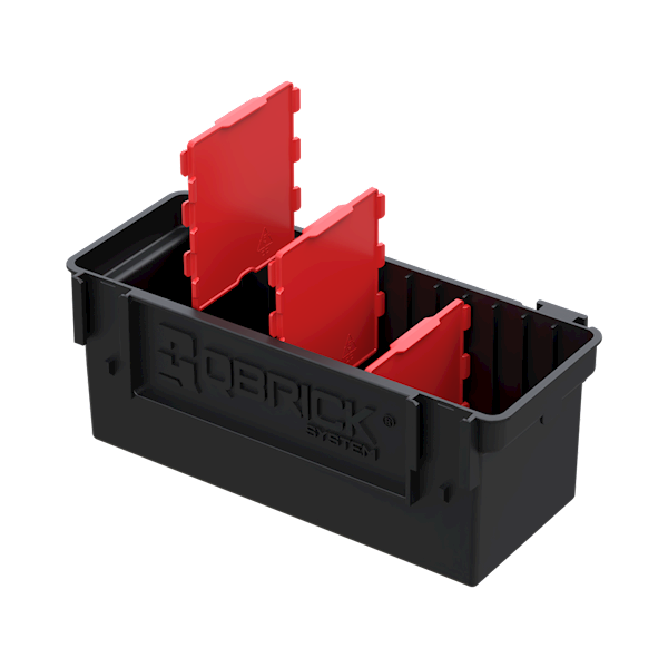 QBRICK SYSTEM CUSTOM DEEP MODULAR BIN ONE, PRIME I PRO ZESTAW 2 KUWET, ORGANIZERÓW WARSZTATOWYCH Z ŁĄCZNIKAMI