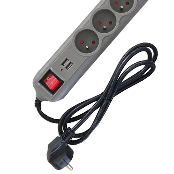 PRZEDŁUŻACZ LISTWA ZASILAJĄCA Z GNIAZDAMI USB 3M 5 GNIAZD KD4034