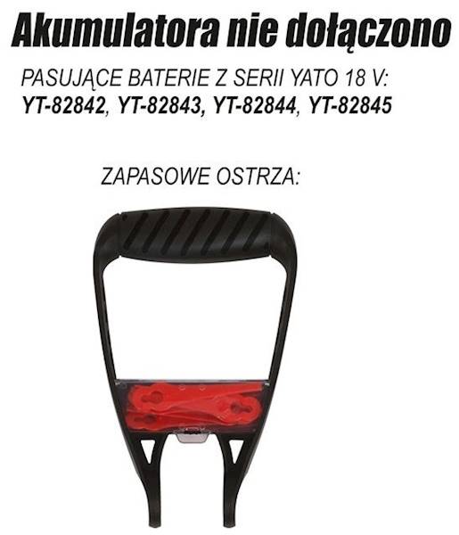 PODKASZARKA KOSA AKUMULATOROWA BODY 18V 2w1 GŁOWICA Z NOŻYKAMI I ŻYŁKĄ YT-85015 YATO