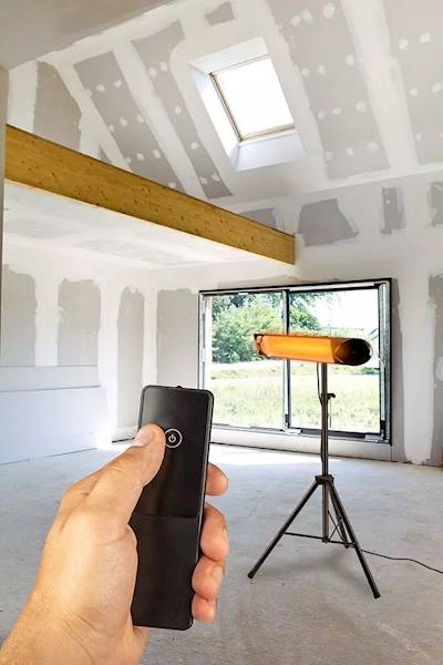 GRZEJNIK NA PODCZERWIEŃ PROMIENNIK 2000W IP55 CARBON INFRARED HEATING LAMP 90-039 NEO