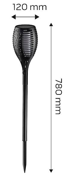 LAMPA SOLARNA OGRODOWA POCHODNIA, PŁOMIEŃ SMD WBIJANA 99-057 NEO