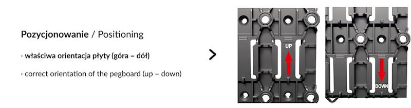 PŁYTA, ŚCIANKA, TABLICA NARZĘDZIOWA, WARSZTATOWA QBRICK SYSTEM CUSTOM PEGBOARD 2szt.