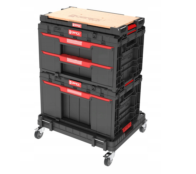 MOBILNA SZAFKA WARSZTATOWA, SKRZYNIE NARZĘDZIOWE Z SZUFLADAMI QBRICK SYSTEM ONE WORKSHOP DRAWERS SET 6