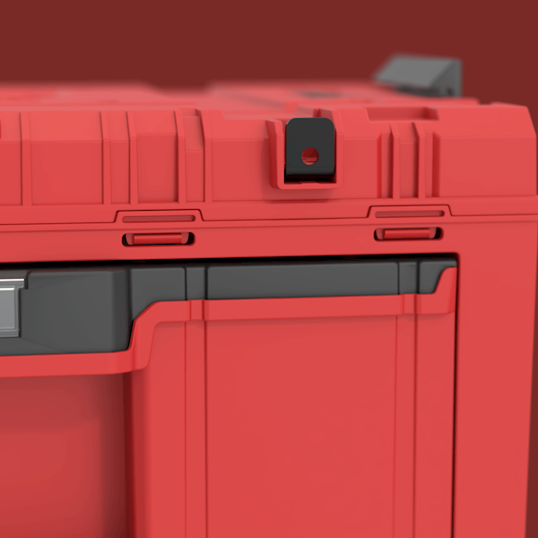 MODUŁOWA SKRZYNIA NARZĘDZIOWA Z 2 SZUFLADAMI QBRICK SYSTEM PRIME DRAWER 2 TOOLBOX EXPERT RED ULTRA HD