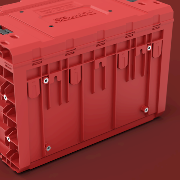 MODUŁOWA SKRZYNIA NARZĘDZIOWA Z 2 SZUFLADAMI QBRICK SYSTEM PRIME DRAWER 2 TOOLBOX EXPERT RED ULTRA HD