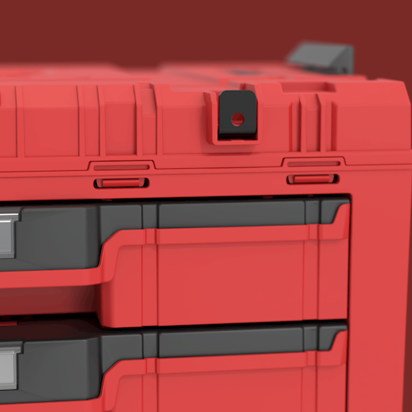 MODUŁOWA SKRZYNIA NARZĘDZIOWA Z 3 SZUFLADAMI QBRICK SYSTEM PRIME DRAWER 3 TOOLBOX EXPERT RED ULTRA HD