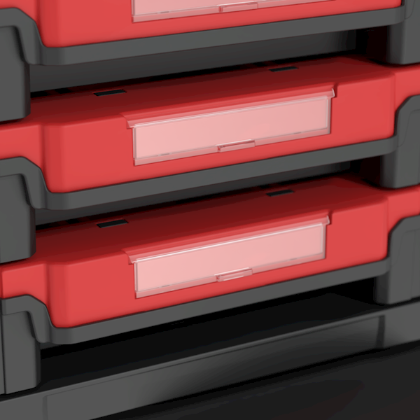 MODUŁOWA SKRZYNIA NARZĘDZIOWA Z 4 SZUFLADAMI QBRICK SYSTEM PRIME DRAWER 4 TOOLBOX BASIC