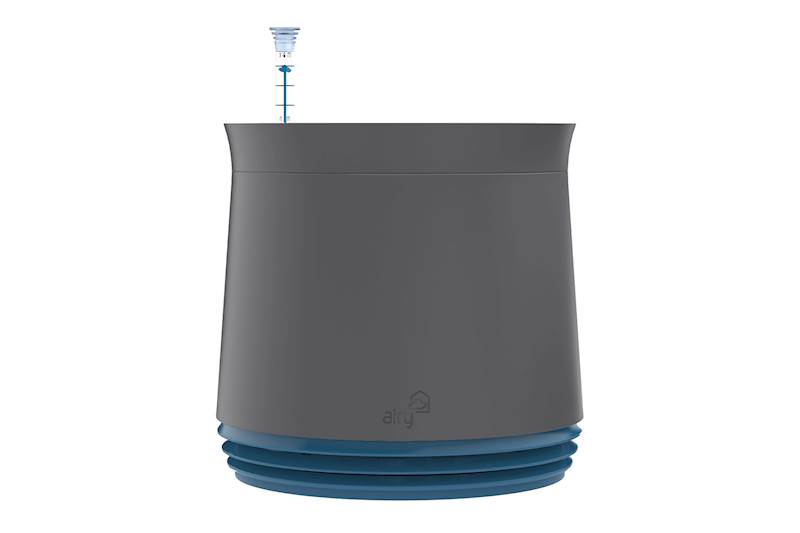 Airy pot stone grey / space blue
