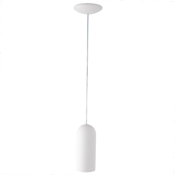 Lampa wisząca biała metalowa