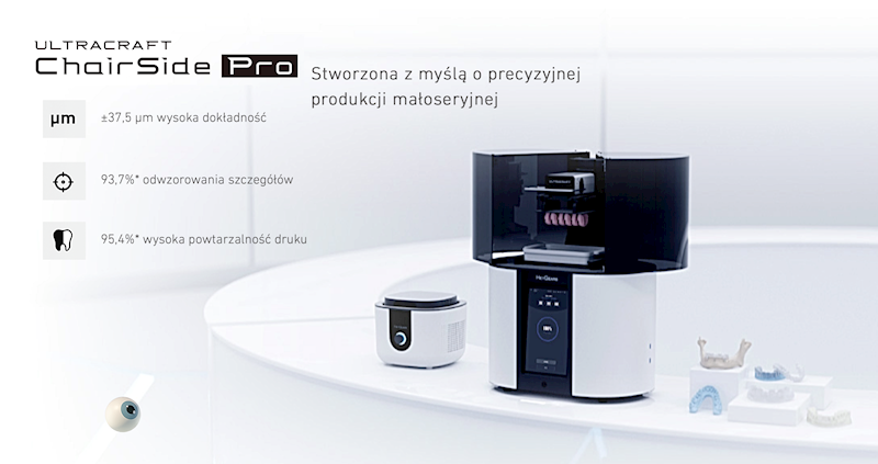 UltraCraft ChairSide PRO | Drukarka 3D DLP+ 385nm | Combo