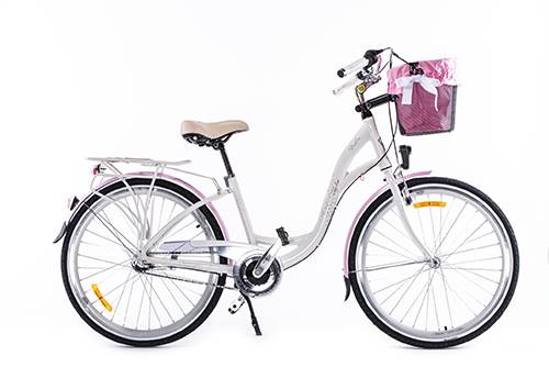 ROWER STORM DUBLIN 26" AMT 15" 3B BIAŁO-RÓŻOWY
