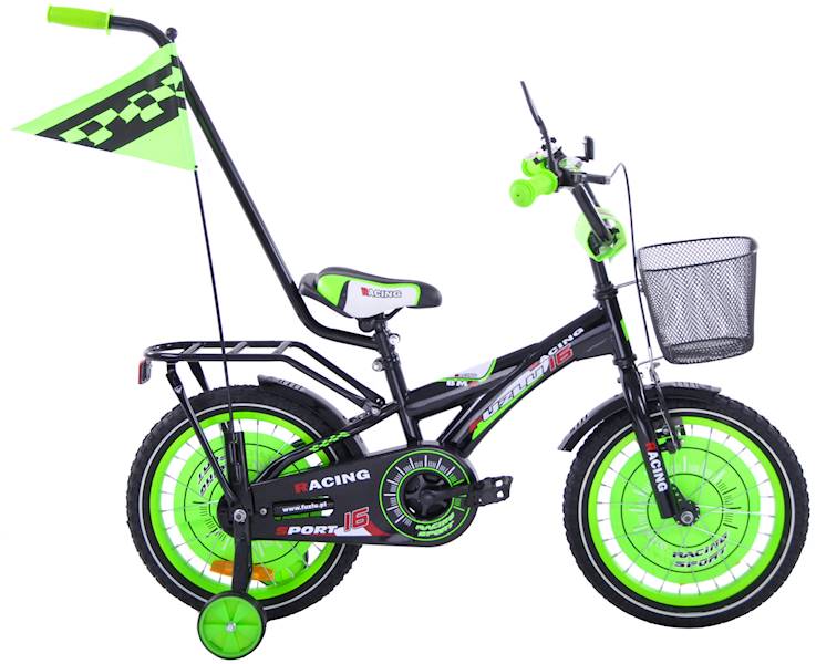 ROWER FUZLU 16" Racing BMX czarno zielony połysk