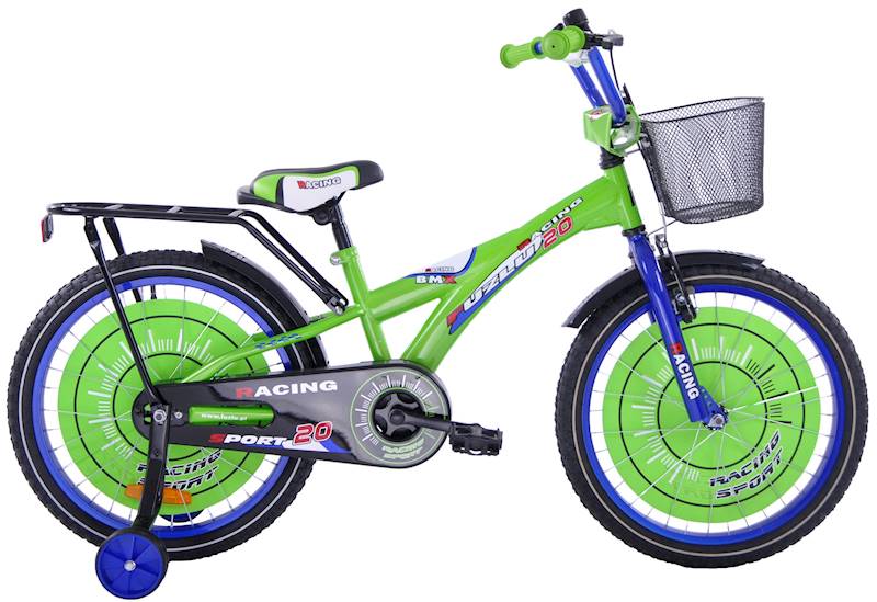 ROWER FUZLU 20" BMX RACING zielono-niebieski