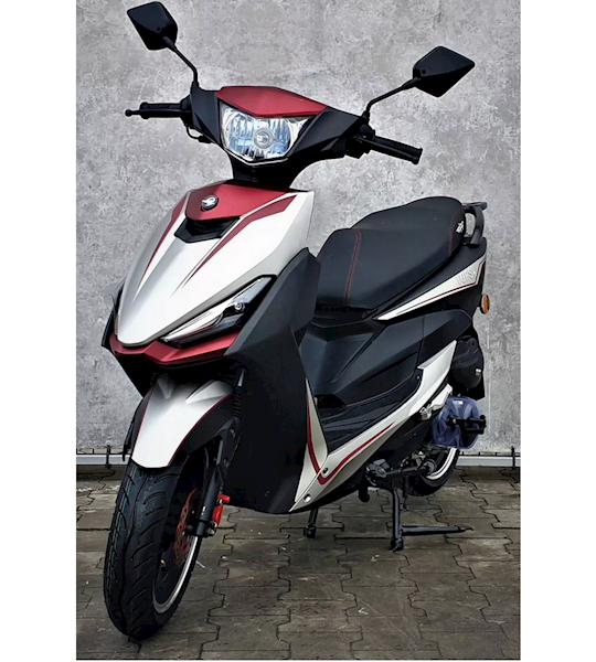 SKUTER ZIPP TOPS + 2020 SREBNO-CZERWONY