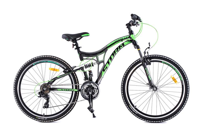 ROWER STORM SPARK 1.0 17" 26" CZARNO-ZIELONY