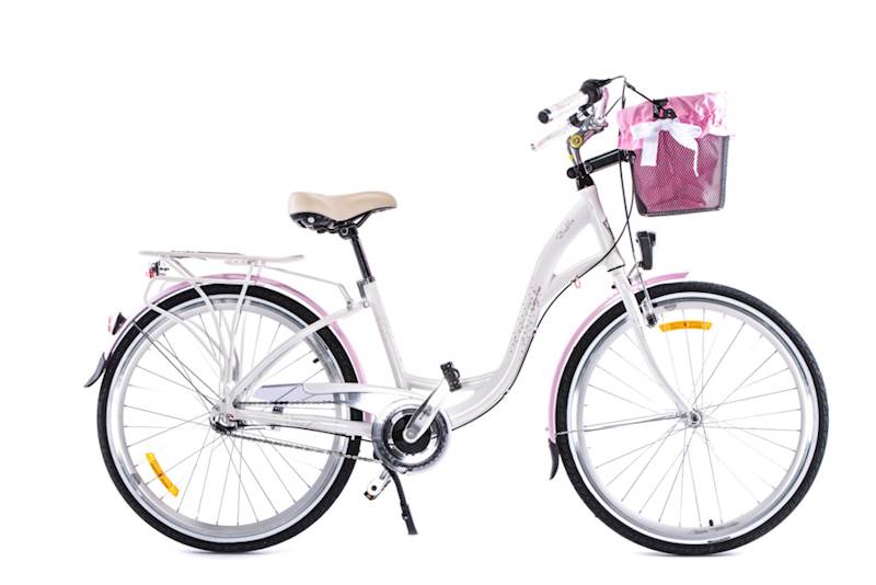 ROWER STORM DUBLIN 15" 3B 26" BIAŁO-RÓŻOWY