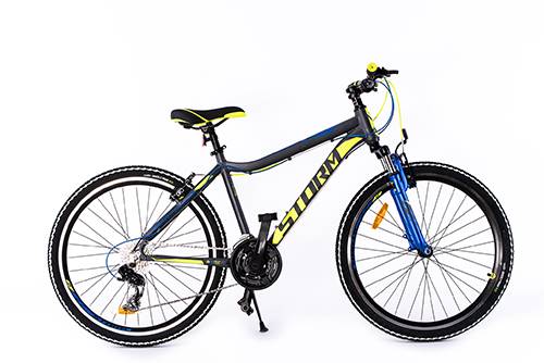 ROWER STORM RACER 24" 13" VBR NIEB.BIAŁO-ŻÓLTY