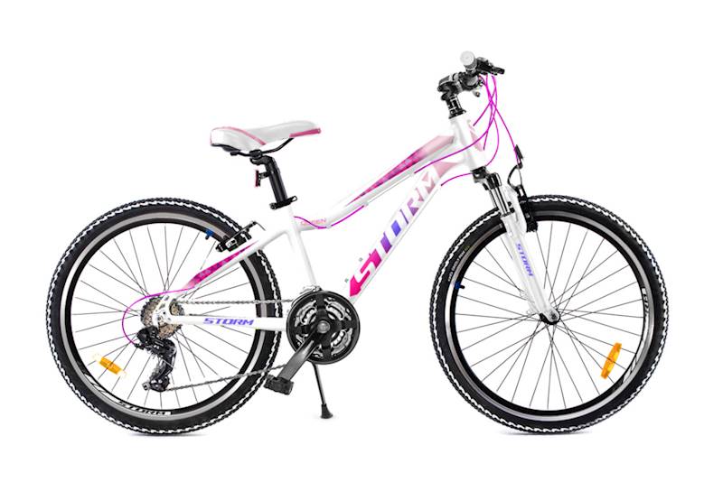 ROWER STORM QUEEN 13,5" 24" BIAŁO-RÓŻOWY
