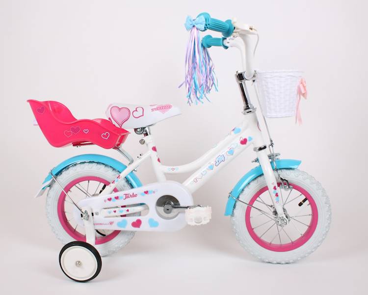 ROWER TURBO 12" LILY GIRL BŁĘKITNO/POMARAŃCZOWY