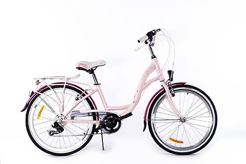 ROWER STORM PRINCESS 24" 15" 6S ALU BIAŁO-RÓŻOWY