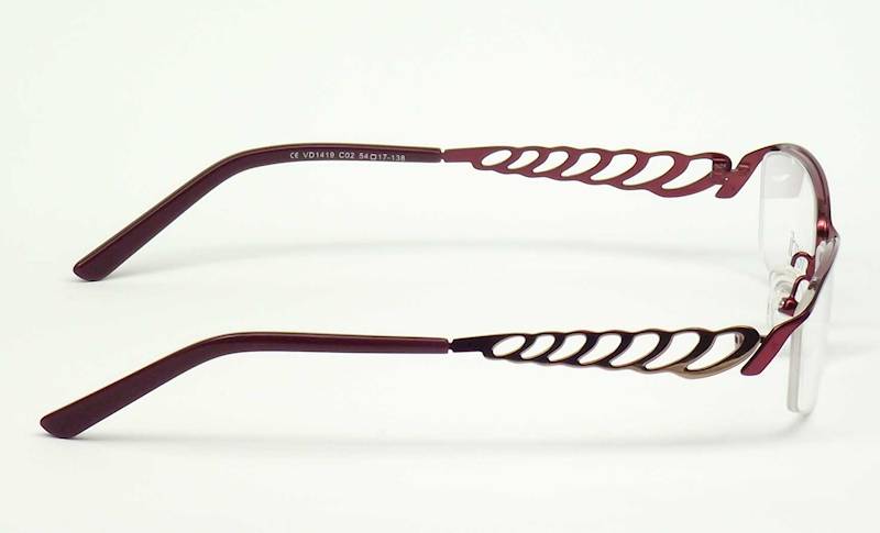 Oprawa okularowa VD1419 C02 Verdi - burgund/złoto