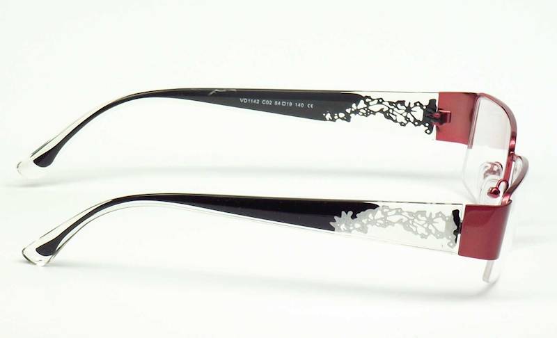 Oprawa okularowa VD1142 C02 Verdi - burgund/czarny