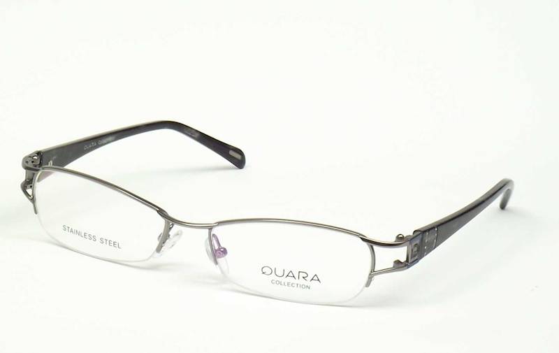 Oprawa okularowa QR1302 C02 Quara - srebrny/czarny