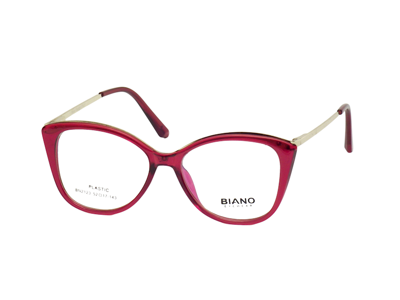 Oprawa okularowa BN2123 C03 Biano - burgund/złoty