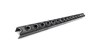 Szczebel drabinowy 1-rzędowy 25x37x2mm czarny 2mb