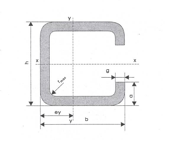 Ceownik zg bramowy [ 80x 80x27.5x 5 S235 półzamk2