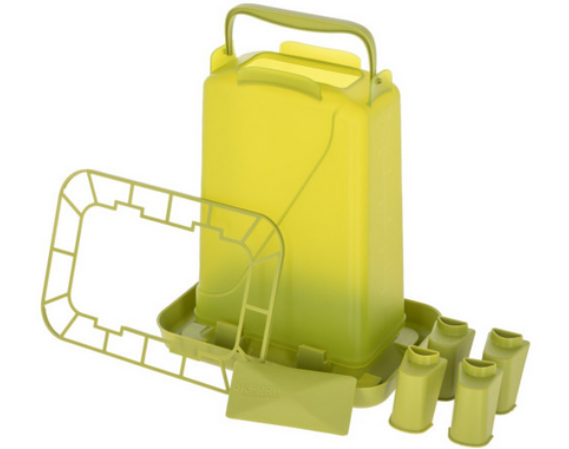 Karmidło dla drobiu prostokątne 5,5 l, plastikowy, niebieskie, Kerbl