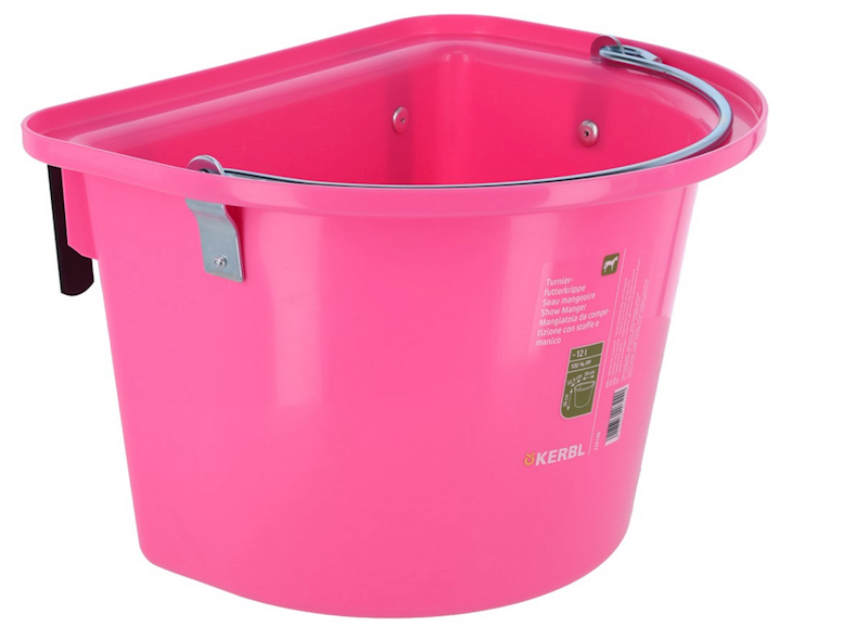 Żłób na paszę z zawiesiem i pałąkiem 12 l landrynkowy Kerbl