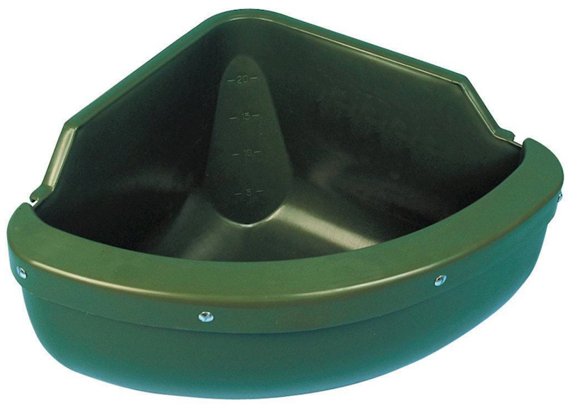 Karmidło narożne z listwą, oliwka, 31l 60 x 30 x 45cm