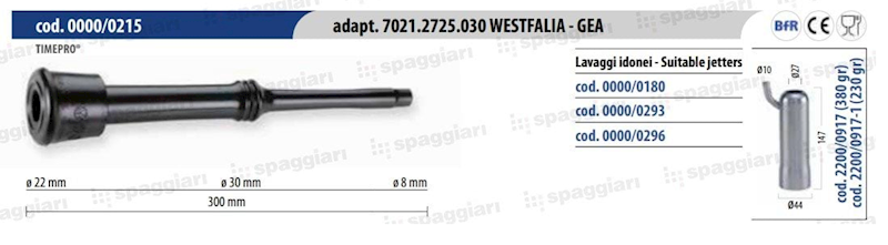 Guma strzykowa Spaggiari typ Westfalia 8 mm, 4 szt.